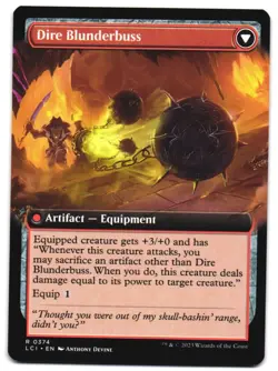 Dire Flail (Extended Art) 374 The Lost Caverns of Ixalan NM MTG - Image 2