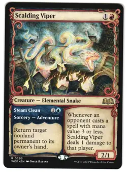 Scalding Viper (Showcase) 295 Wilds of Eldraine NM MTG - Image 1