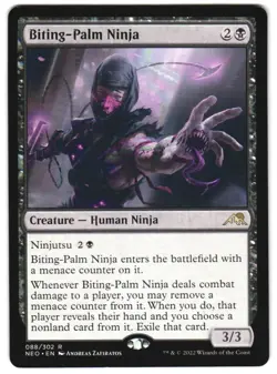 Biting-Palm Ninja 88 Kamigawa: Neon Dynasty NM MTG - Image 1