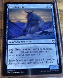 Magic the Gathering MTG Kaldheim Frostpeak Yeti 057/285 - Image 1