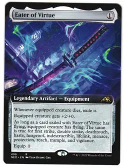 Eater of Virtue (Extended Art) 496 Kamigawa: Neon Dynasty NM MTG - Image 1