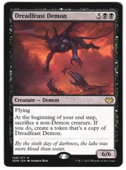 Dreadfeast Demon 108 Innistrad: Crimson Vow NM MTG - Image 1