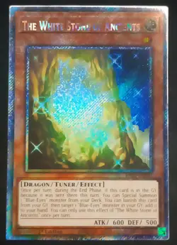 YuGiOh! The White Stone of Ancients RA04-EN267 Platinum Secret Rare - Near Mint - Image 1