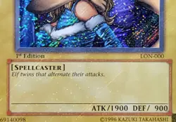 Yugioh Gemini Elf LON-000 1st Edition Secret Rare Holo Bleed - Image 3