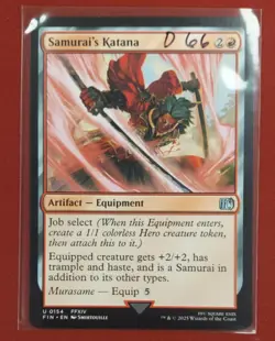 U 0154 Samurai's Katana Artifact Uncommon Final Fantasy NM Card MTG FIN FFXIV - Image 1
