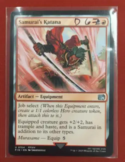 U 0154 Samurai's Katana Artifact Uncommon Final Fantasy NM Card MTG FIN FFXIV - Image 1