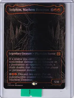 Solphim Mayhen Dominus (Borderless)(Oil Slick FOIL) * Phyrexia: All Will Be One - Image 1