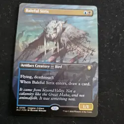 FOIL Baleful Strix Borderless MTG BLC 0086 Bloomburrow Imagine: Critters - Image 1