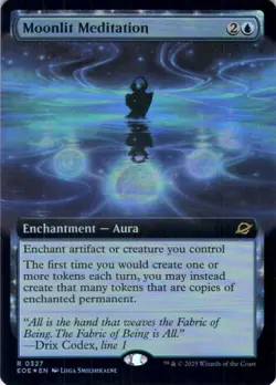 MTG Moonlit Meditation (Extended Art) (327) | NM Foil | Edge of Eternities (EOE) - Image 2