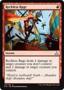 Near Mint, English - 1 x MTG Reckless Rage - Foil Rivals of Ixalan - Image 1