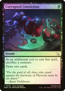Magic The Gathering MTG CORRUPTED CONVICTION FOIL March of the Machine NM - Image 1