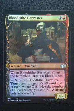 Magic The Gathering MTG BLOODTITHE HARVESTER SHOWCASE FOIL Innistrad Crimson Vow - Image 1