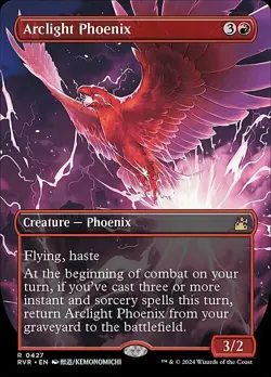 Magic The Gathering MTG ARCLIGHT PHOENIX ANIME BORDERLESS Ravnica Remastered NM - Image 1