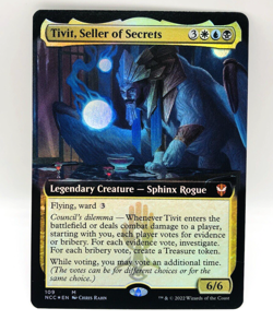 MTG Tivit Seller of Secrets 109 FOIL Extended Art NM+ New Capenna Commander NCC - Image 1
