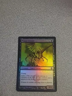Magic the Gathering Scars of Mirrodin Plague Stinger Foil Lightly Played - Image 1