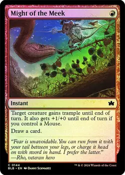 Might of the Meek (0144) - Bloomburrow - Common (Foil) - Image 1