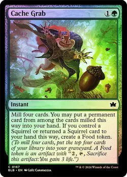 Cache Grab (0167) - Bloomburrow - Common (Foil) - Image 1
