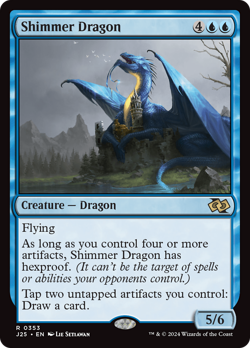 Shimmer Dragon [Foundations Jumpstart] Magic MTG - Image 1
