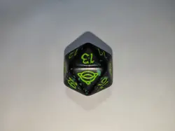MTG Lord Of The Rings Spindown D20 Life Counter Die Green/Black - Image 1