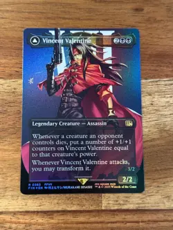 Final Fantasy Vincent Valentine Borderless Foil Magic MTG FIN383 - Image 1