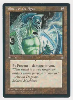 Gold Signed Shield of the Ages NM Ice Age Artist Anson Maddocks 1995 MTG Magic! - Image 1