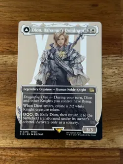 Final Fantasy Dion, Bahamut's Dominant Borderless non foil Magic MTG FIN376 - Image 1