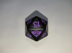 MTG D20 Spindown Life Counter Dice Lord of the Rings Edition Purple - Image 1