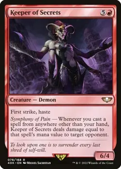 Keeper of Secrets - Surge Foil Warhammer 40,000 NM MTG - Image 1