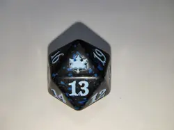 MTG Bloomburrow Pre Release Spindown Life Counter D20 Blue - Image 1