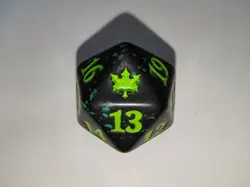 MTG Bloomburrow Prerelease Spindown Die D20 Life Counter Green - Image 1