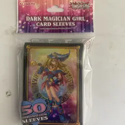 OFFICIAL KONAMI YUGIOH DARK MAGICIAN GIRL DECK PROTECTORS/CARD SLEEVES 50ct - Image 1