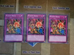 YUGIOH 3X RAIGEKI BREAK COMMON 1ST ED NM (YS14,YS12,YS11,5DS3) MIX SET - Image 1
