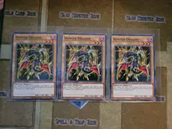 YUGIOH 3X HUNTER DRAGON SGX1-ENG02 COMMON 1ST ED NM SPEED DUEL - Image 1