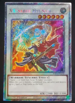 YuGiOh! XX-Saber Hyunlei RA04-EN140 Platinum Secret Rare - Near Mint - Image 1