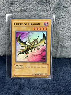 Yugioh Curse Of Dragon LOB-066 Super Rare Original Print LP Holo - Image 1