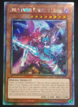 YuGiOh! Evil Twins Ki-sikil & Lil-la RA04-EN037 Platinum Secret Rare - Near Mint - Image 1