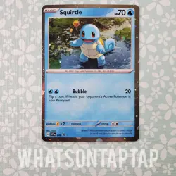 Pokemon Card Squirtle 048 Black Star Promo Scarlet Violet Pokemon 151 Singles LP - Image 1