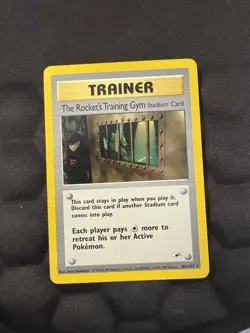 Pokemon TCG Gym Heroes Rockets Training Gym 104/132 LP Vintage Rare - Image 3