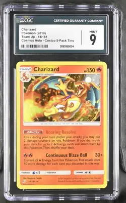 CGC 9 Charizard 14/181 Canada Costco Exclusive Cosmos Holo Foil Pokemon - Image 1