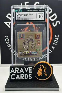 *POP 2* 1999 Japanese Pokemon Amada Super DX Gold Stickers Onix CGC Grade 10 - Image 2