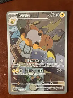 Pokemon TCG Raichu Card 211/193 Paldea Evolved Illustration Rare Full Art Holo - Image 2