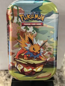Pokemon Scarlet & Violet Prismatic Evolutions Mini Tin - Jolteon **New/Sealed** - Image 1