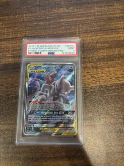 Pokemon TCG 2019 P.M. SM Mewtwo & Mew GX Black Star Promo PSA 9 - Image 2
