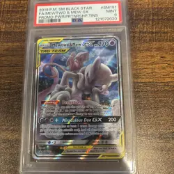 Pokemon TCG 2019 P.M. SM Mewtwo & Mew GX Black Star Promo PSA 9 - Image 5