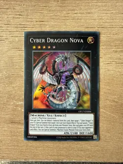 Yugioh Cyber Dragon Nova OP17-EN006 Super Rare Near Mint NM - Image 1