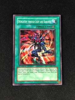 YUGIOH DEDICATION THROUGHT LIGHT AND DARKNESS IOC-095 1ST SUPER HP/CREASES - Image 1