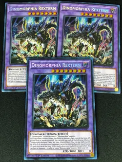 YUGIOH DINOMOPHIA REXTERM MP23-EN082 1ST SECRET X3 (NM) - Image 1