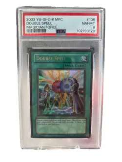 Yu-Gi-Oh Double Spell Magician's Force Ultra Rare MFC-106 PSA 8 - Image 1