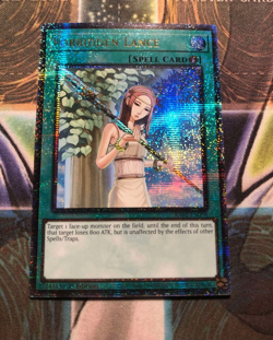 * FORBIDDEN LANCE * 1ST EDITION QUARTER CENTURY SECRET RARE RA02-EN058 YUGIOH! - Image 1