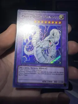 Cyber Twin Dragon LCGX-EN180 Yu-Gi-Oh Legendary Collection 2-1st Edition 1st... - Image 3